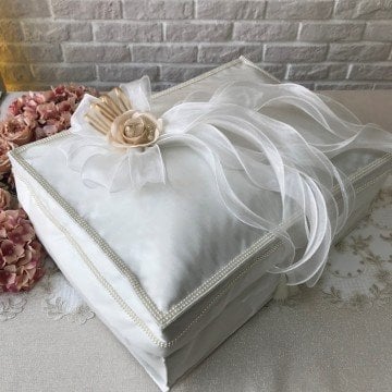 Buket Detaylı Hurç | Ekru