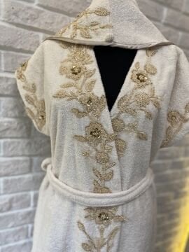 Fransız Dantelli Bornoz Takımı