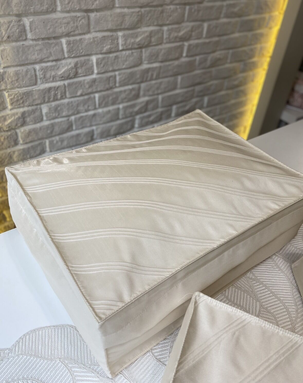 Nervür Detaylı 3’lü Hurç Takımı | Cappuccino