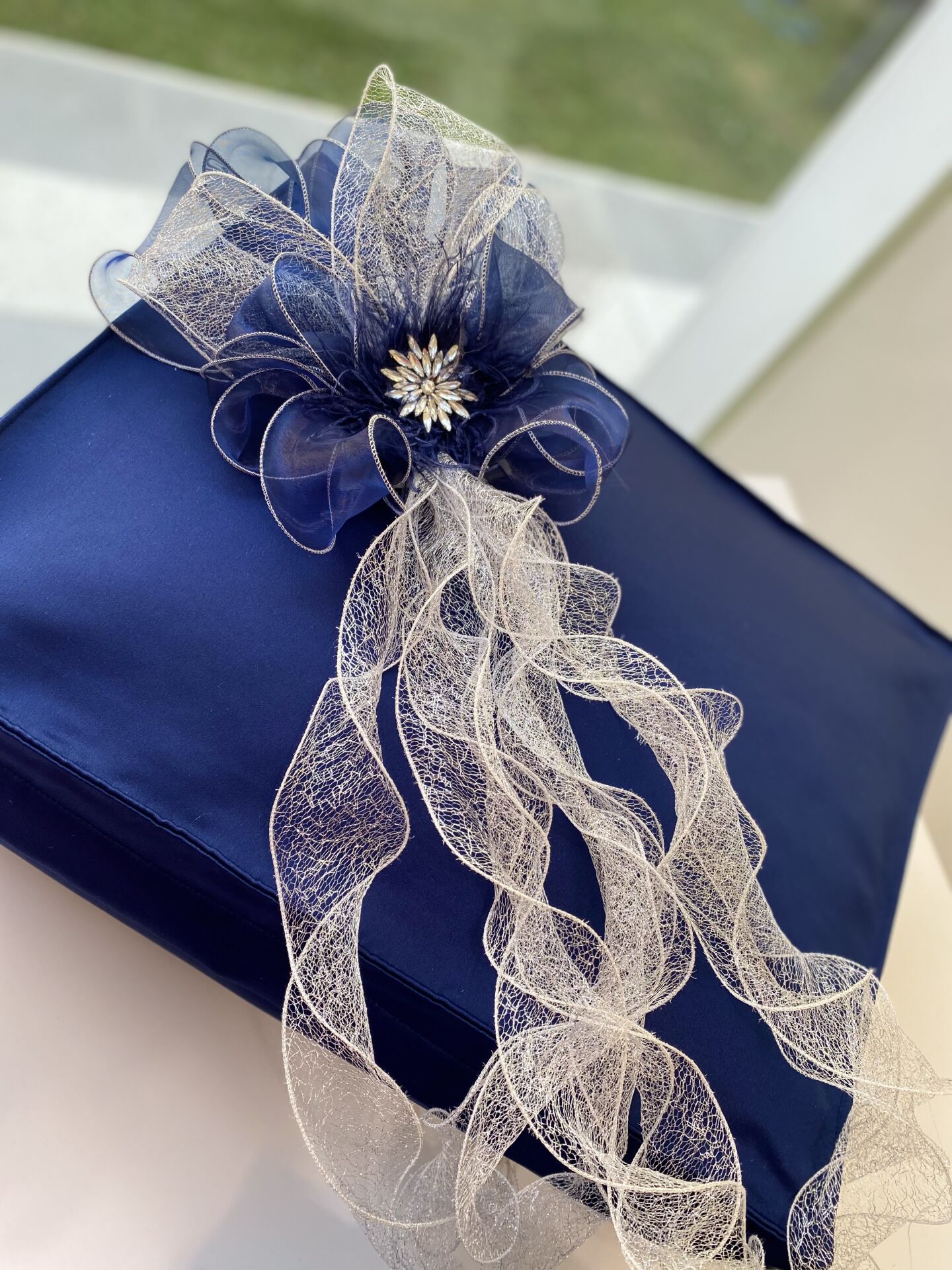 Buket Detaylı Hurç | Lacivert