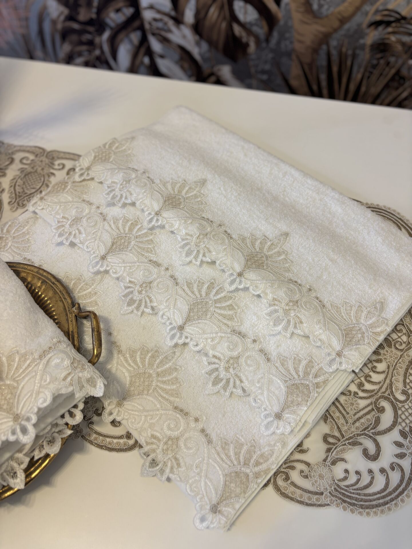 Fransız Dantelli Havlu