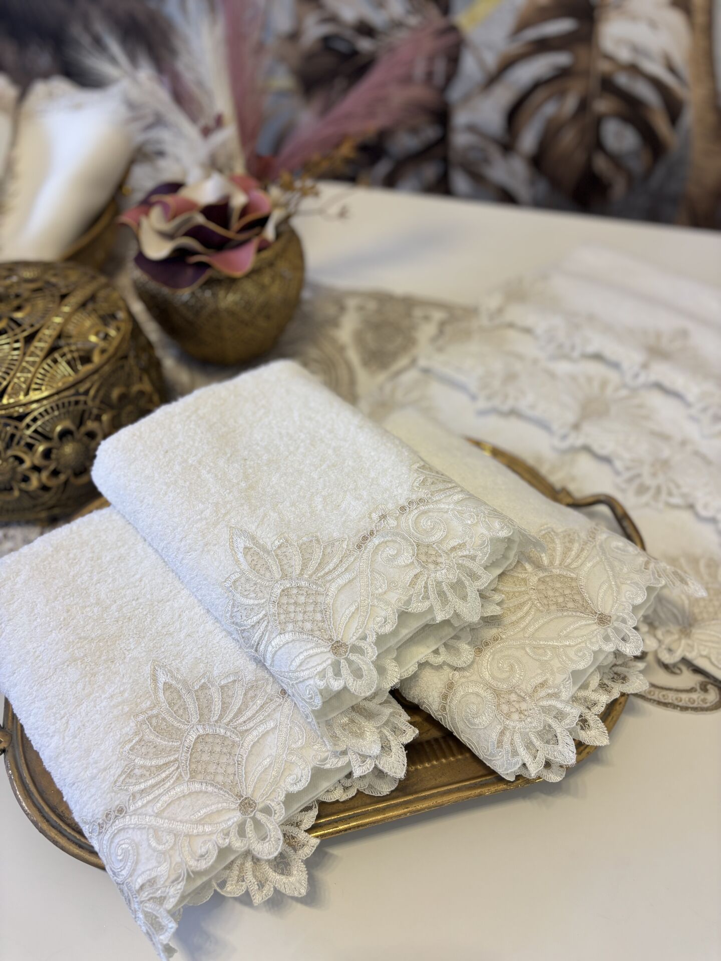 Fransız Dantelli Havlu