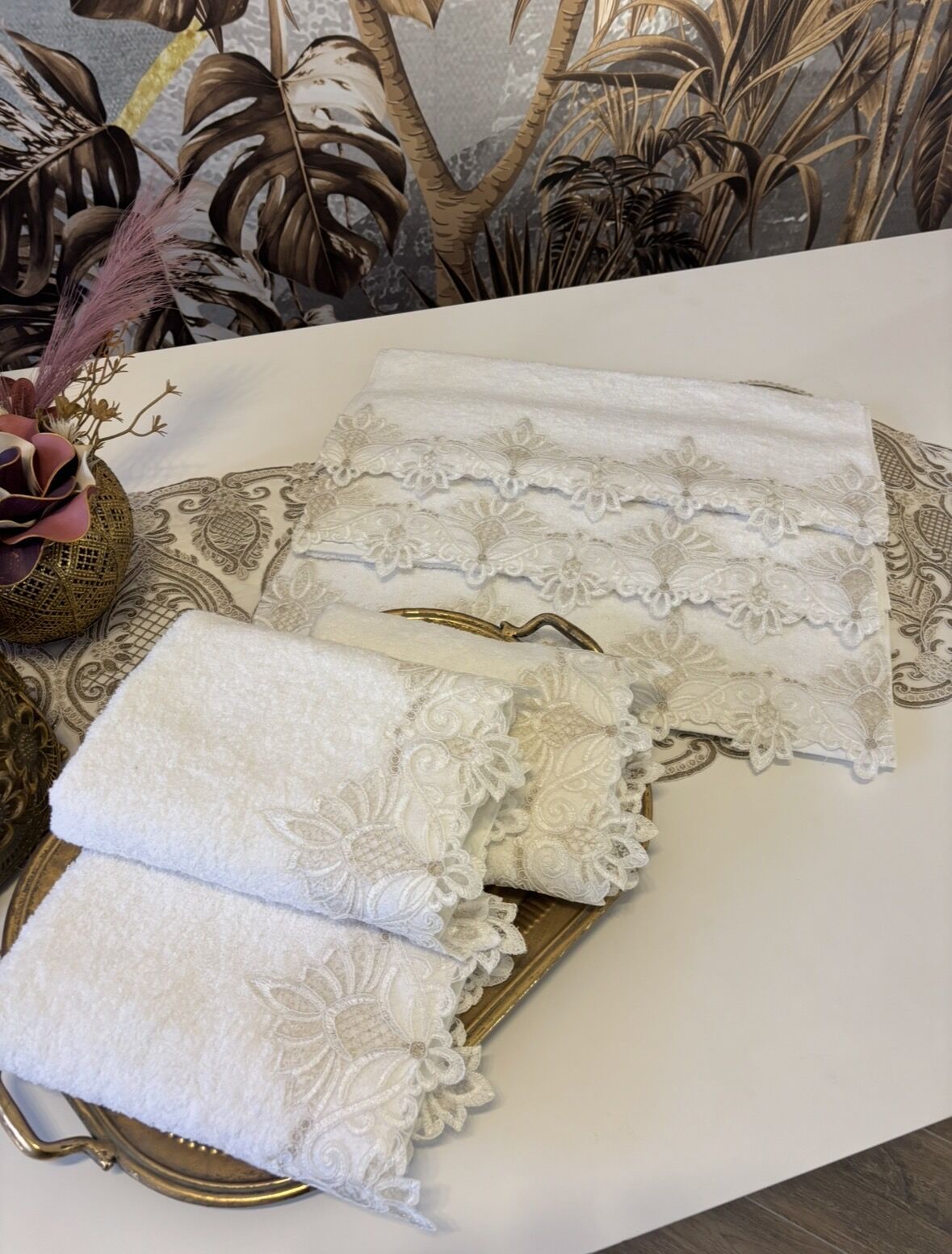 Fransız Dantelli Havlu