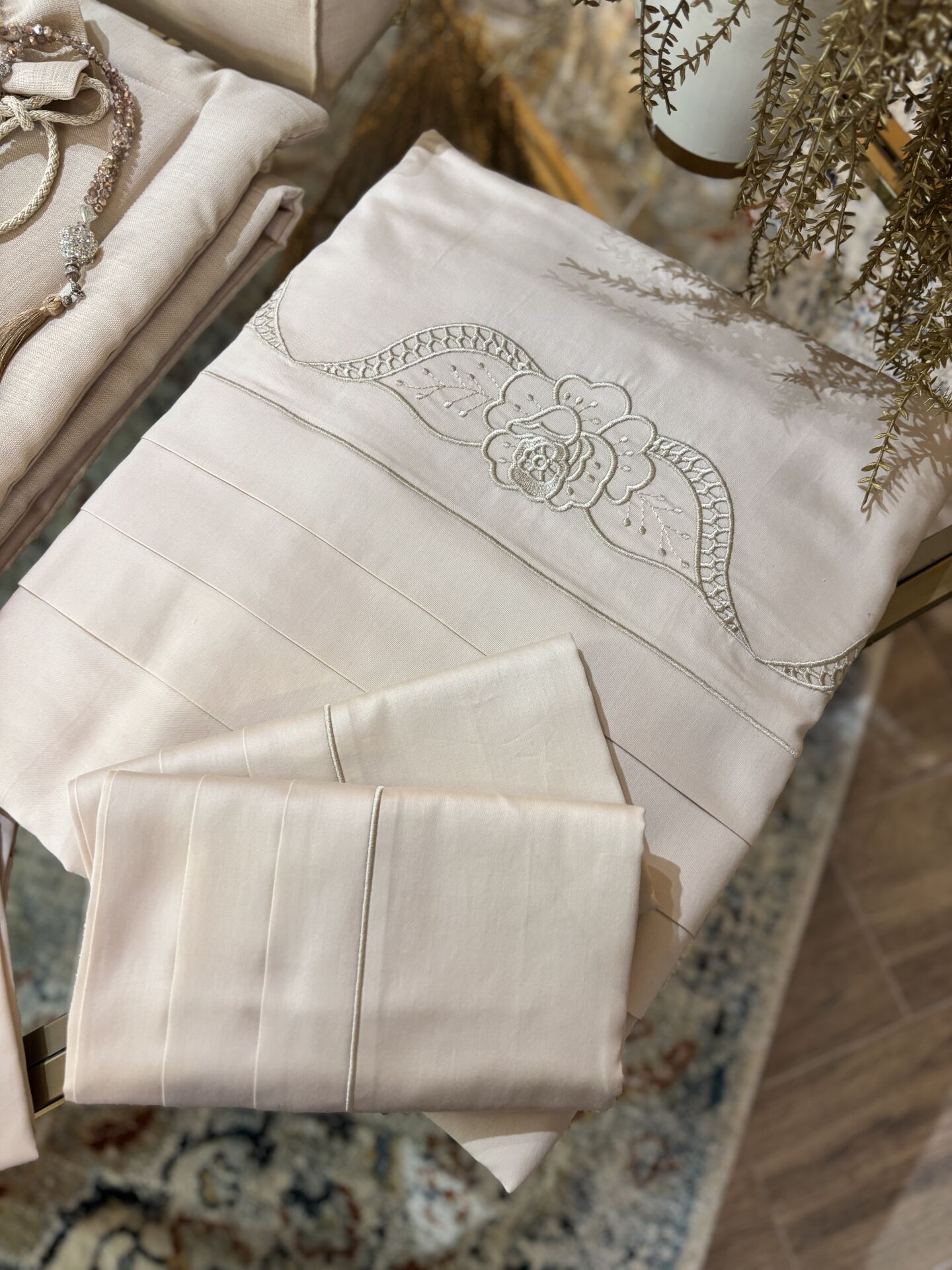 Nakışlı Nevresim Takımı | Cappuccino