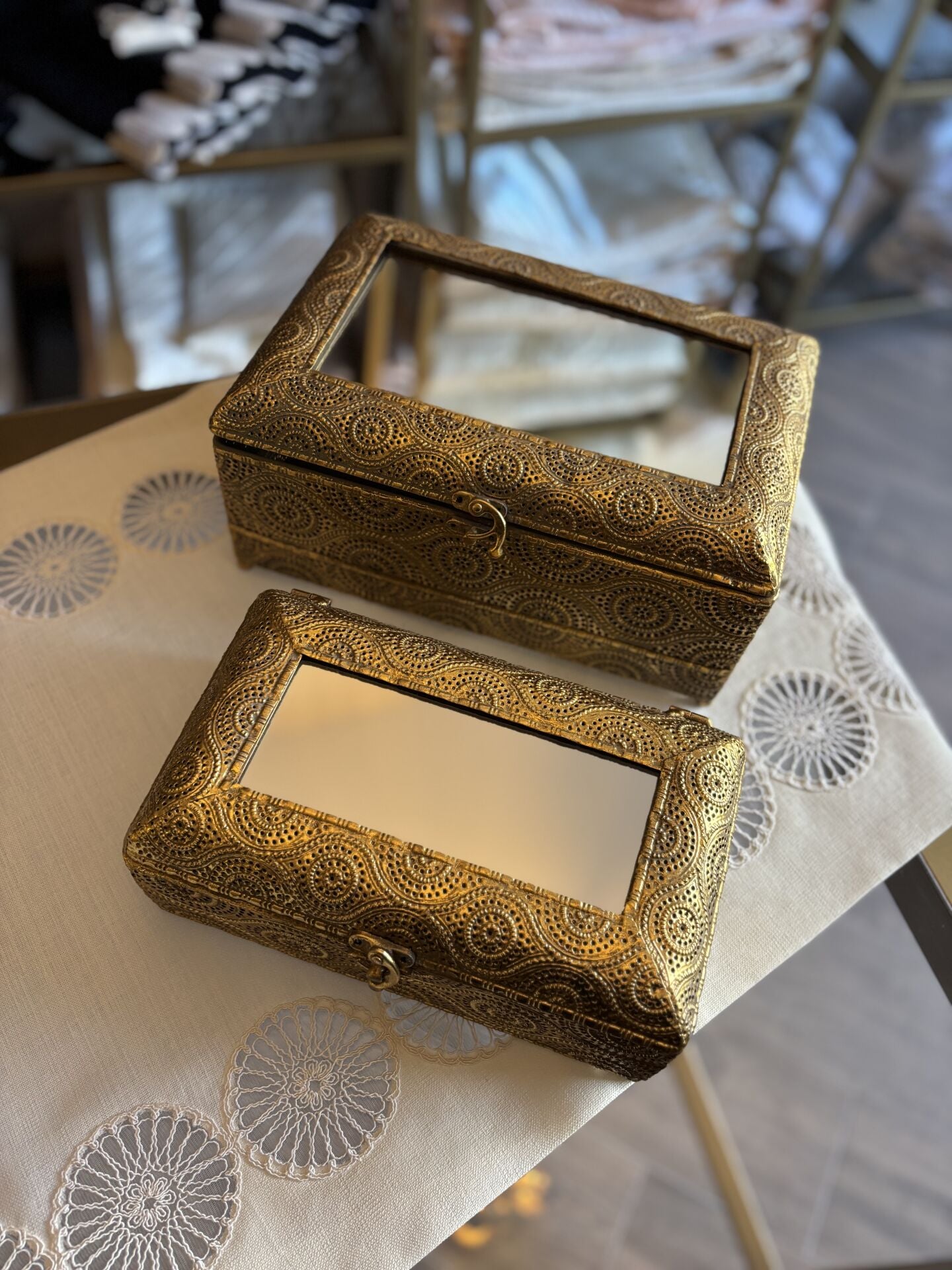 Ayna Detaylı İkili Metal Kutu