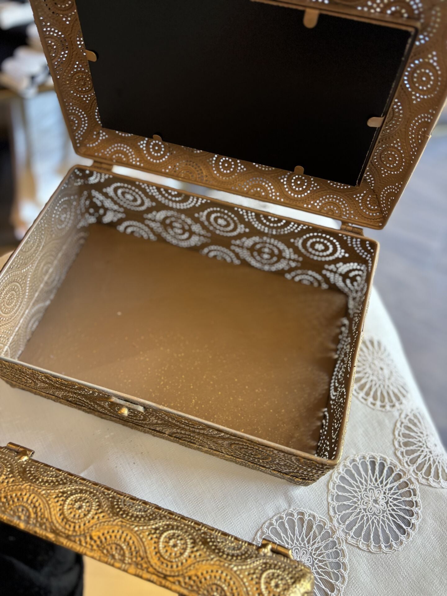 Ayna Detaylı İkili Metal Kutu