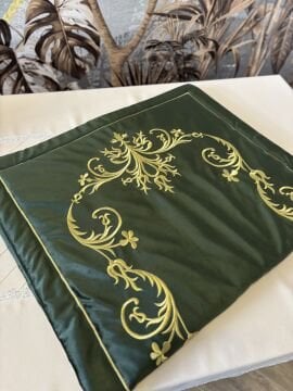 Nakışlı Kadife Seccade | Yeşil&Gold