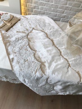 Fransız Dantelli Seccade | Cappuccino