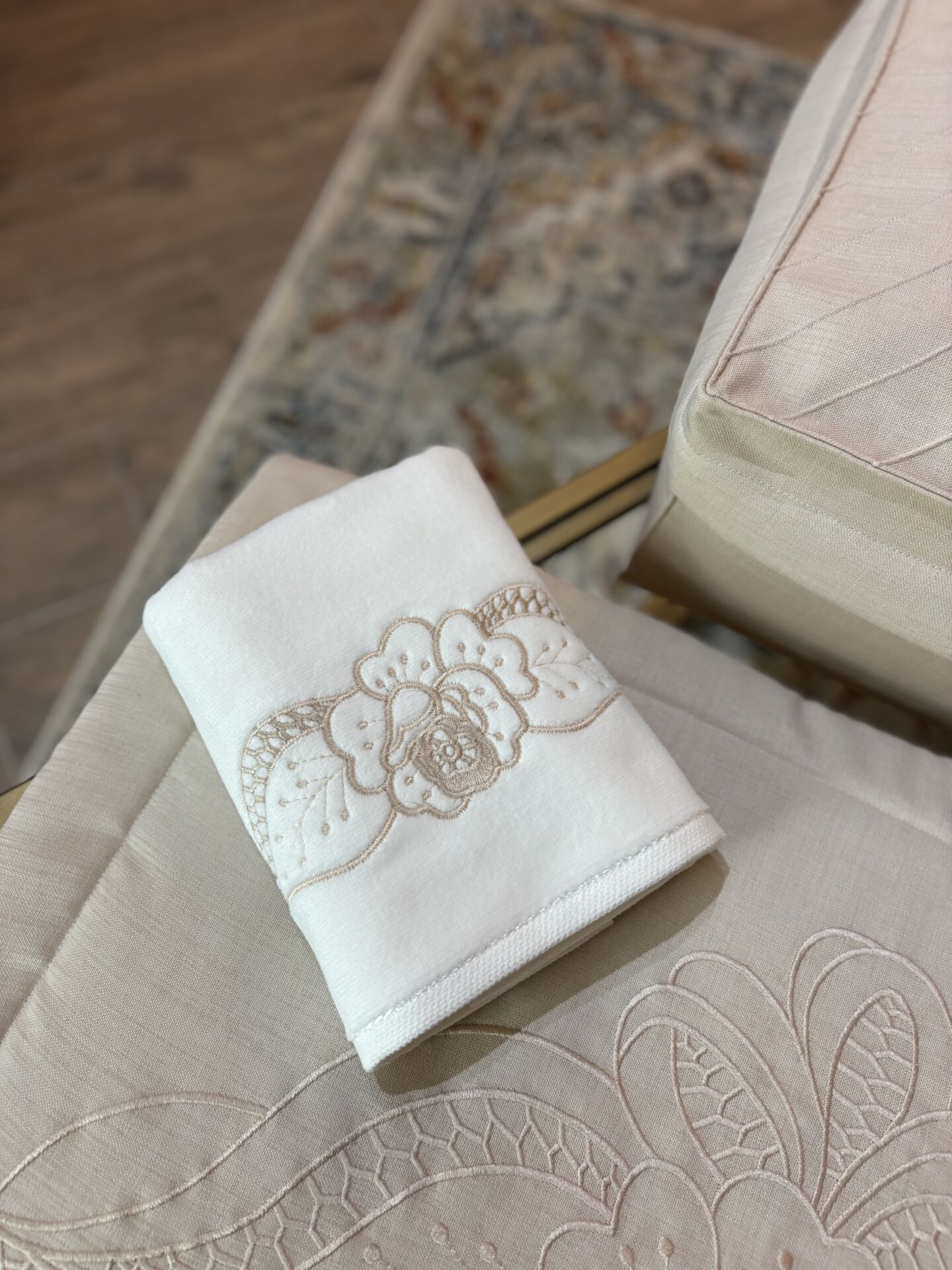 Nakışlı Seccade Takımı | Cappuccino