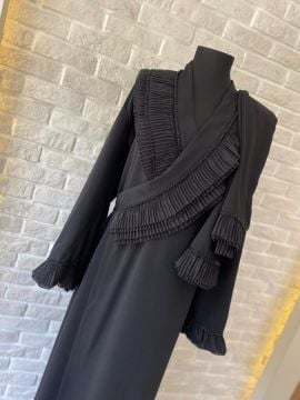 Pliseli Namaz Elbisesi&Başörtüsü | Siyah