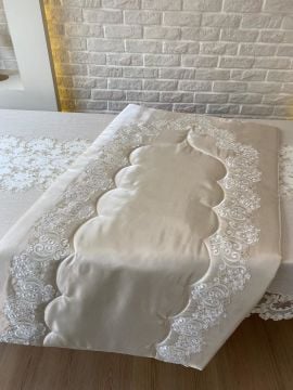 Fransız Dantelli Seccade | Cappuccino