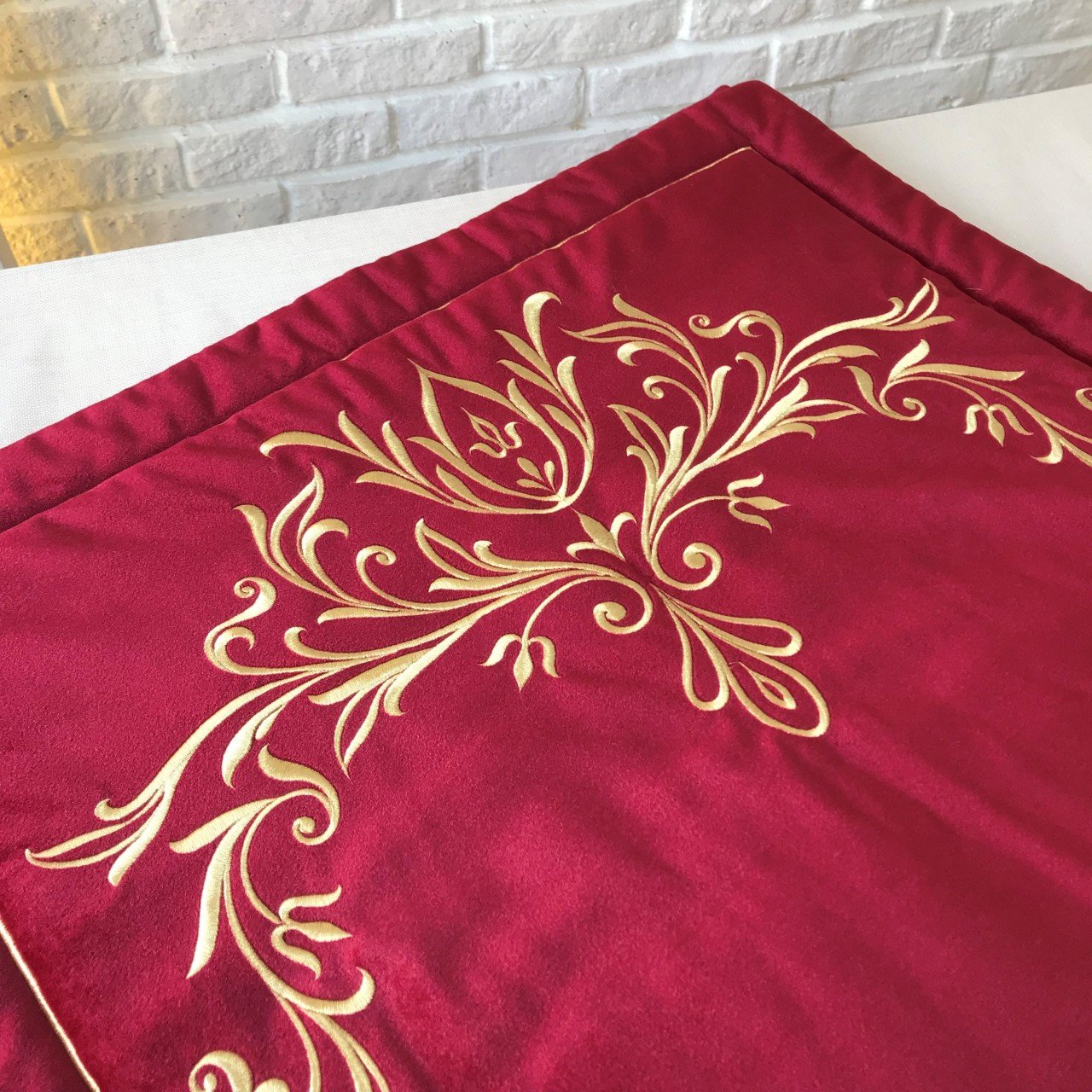 Nakışlı Seccade | Bordo&Gold