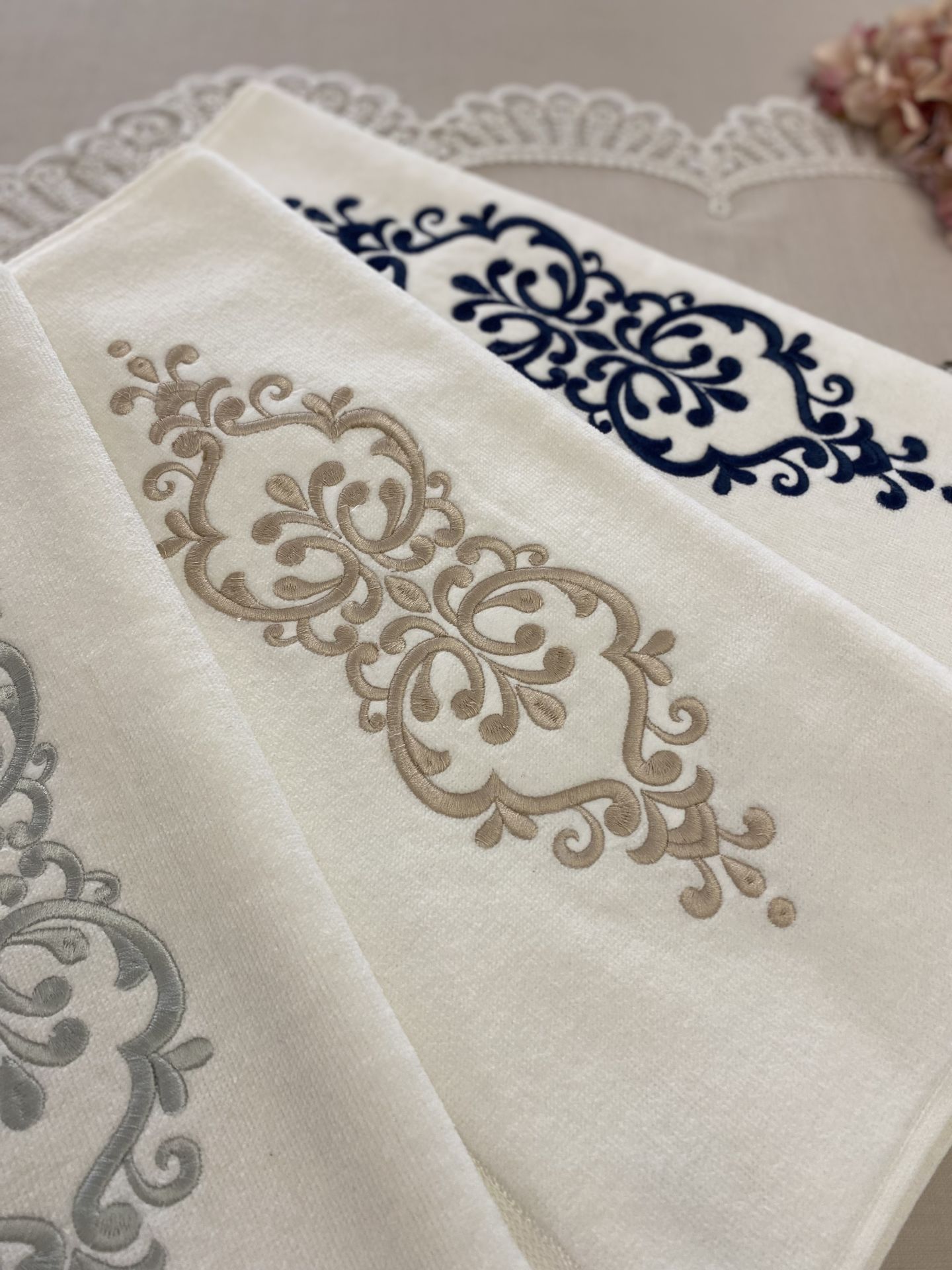 Nakışlı Havlu | Ekru&Bej