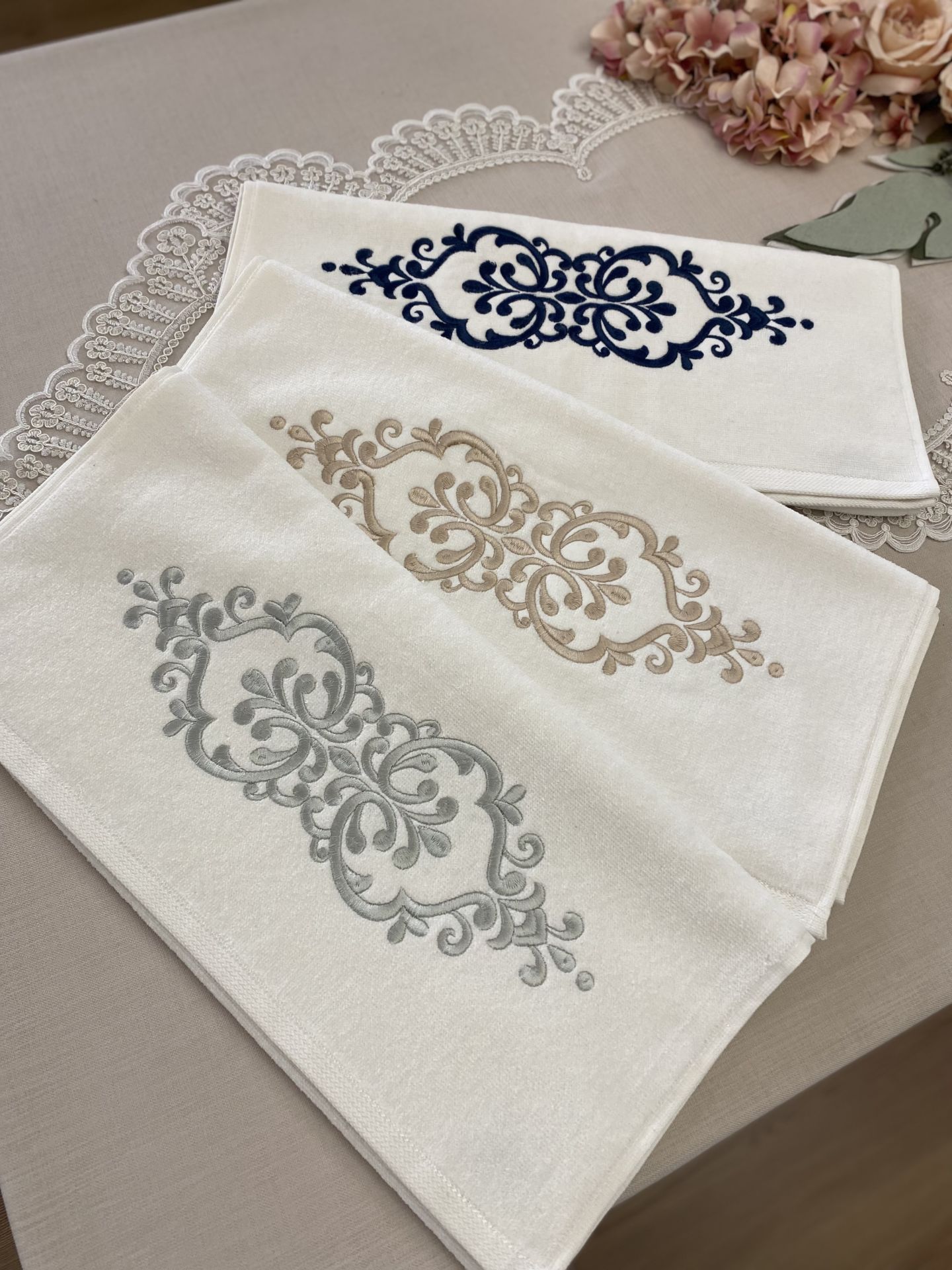 Nakışlı Havlu | Ekru&Bej