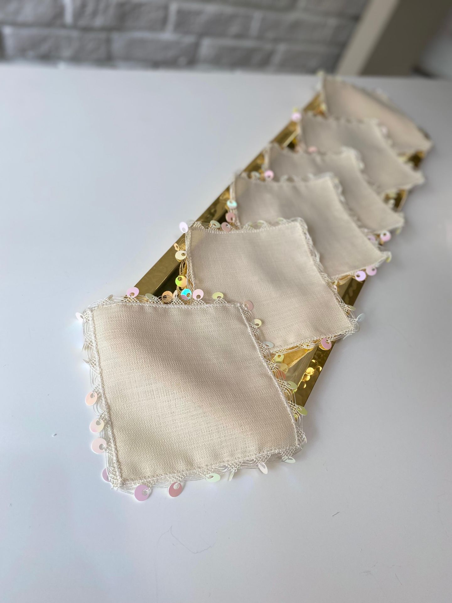 6’lı El İşi Kokteyl Peçetesi | Cappuccino