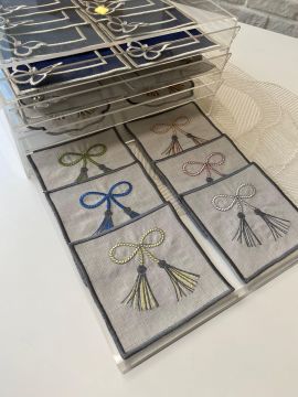 6'lı Kokteyl Peçetesi | Gri