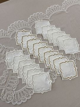 6’lı Kokteyl Peçete-Gümüş Detay