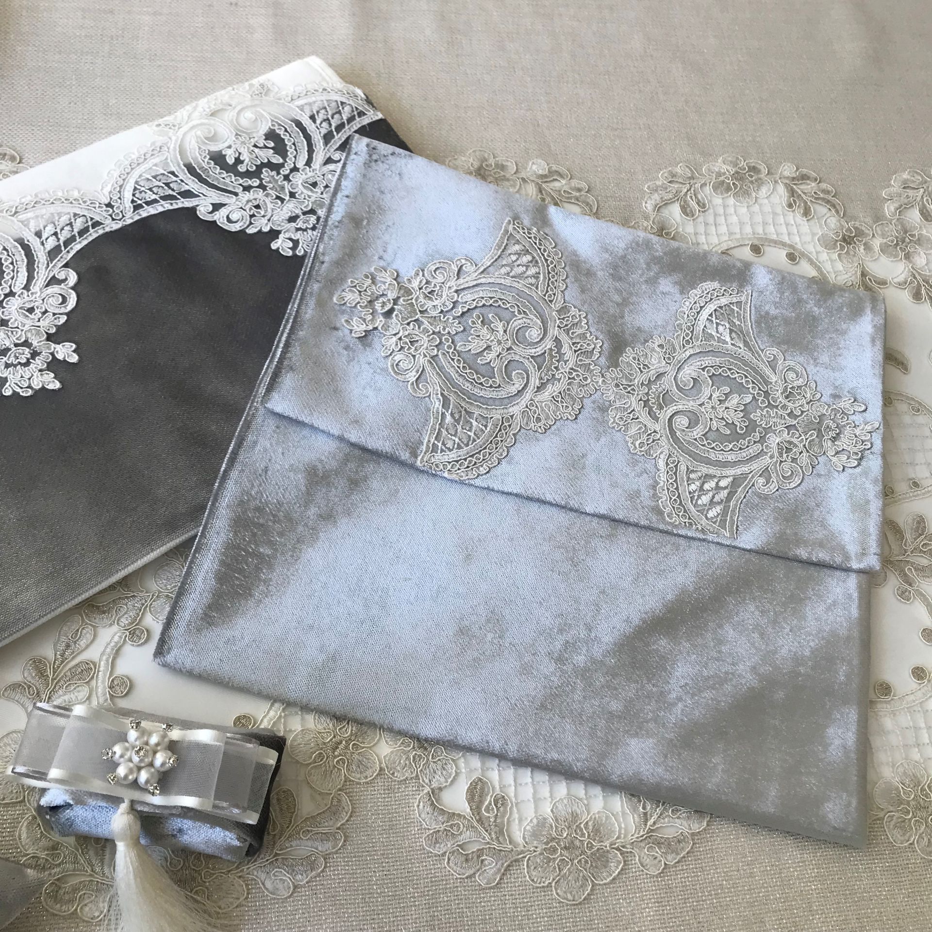 Kadife Hediye Seti | Gri