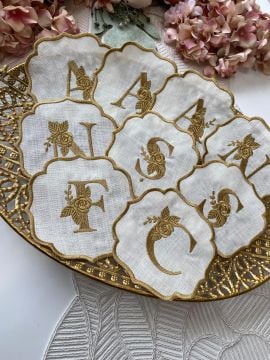 6’lı Kokteyl Peçete-Harfli