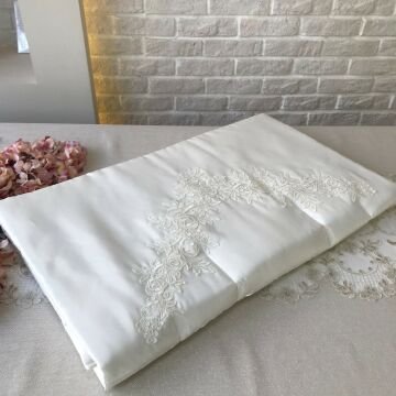 Fransız Dantelli Seccade | Ekru