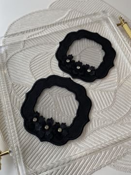 2’li Tül Detaylı Kokteyl Peçetesi | Siyah