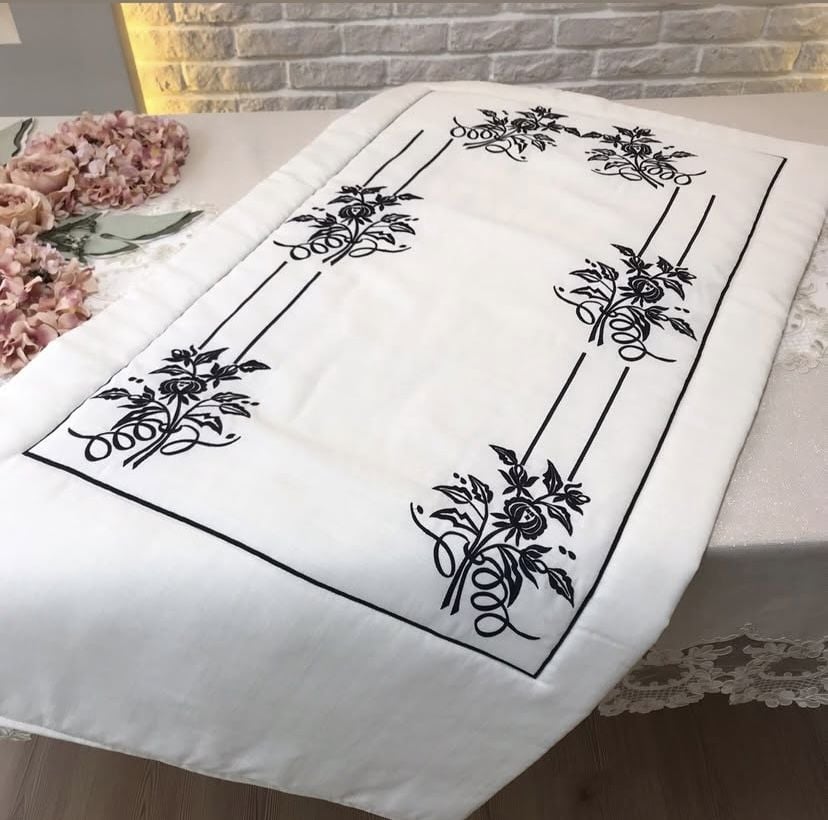 Nakışlı Keten Seccade