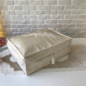 Fransız Dantelli Hurç | Cappuccino