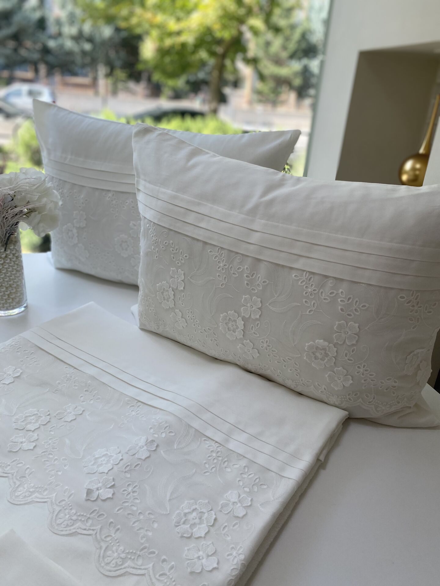 Fistolu Nevresim Takımı | Ekru