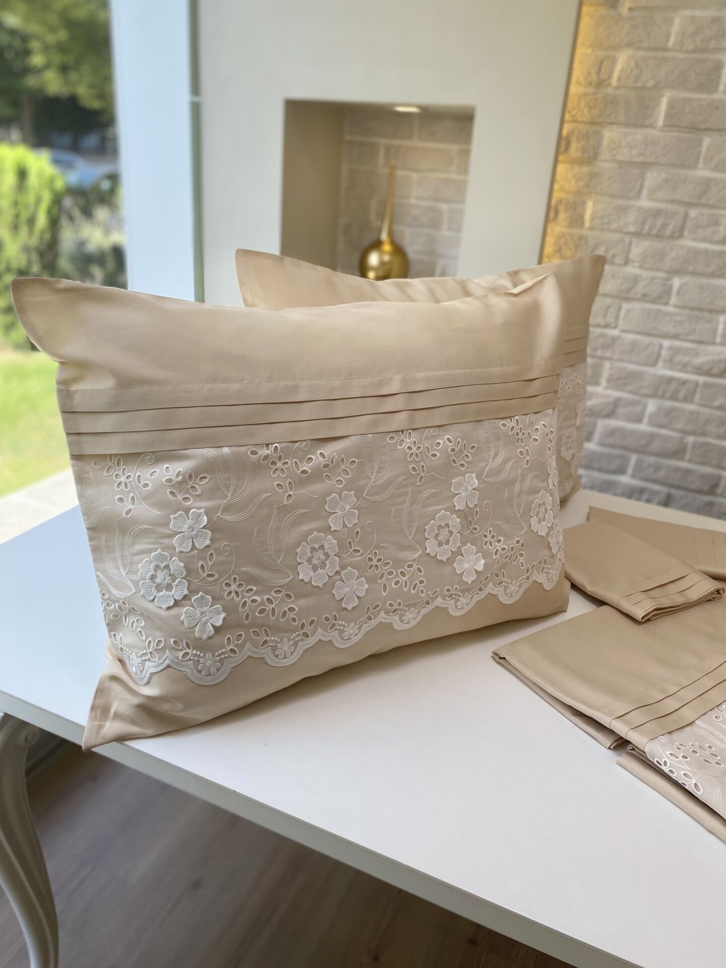 Fistolu Nevresim Takımı | Cappuccino