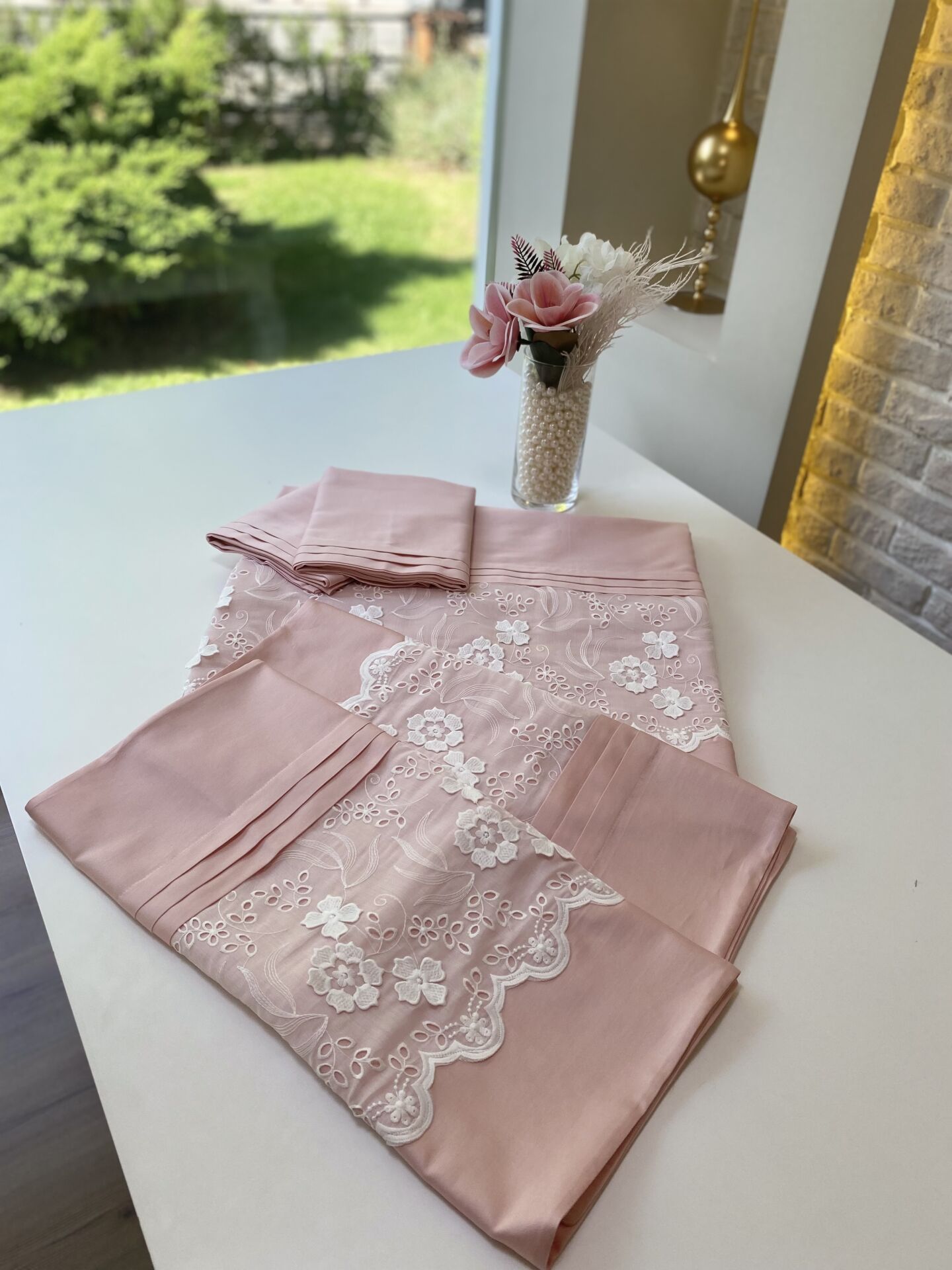 Fistolu Nevresim Takımı | Pudra